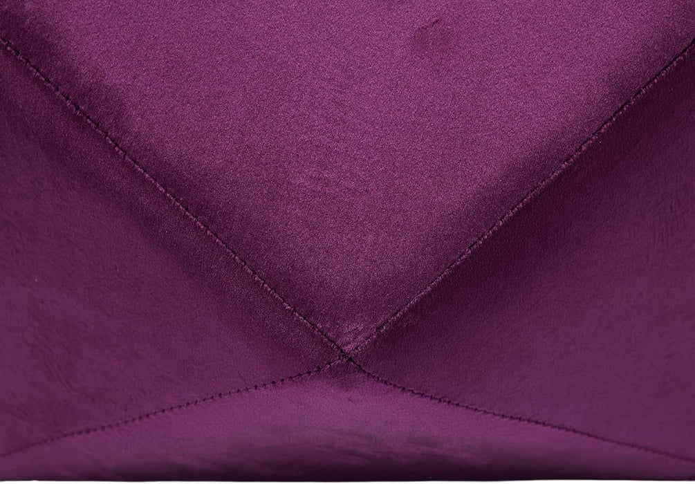 Kiin Velvet Storage Ottoman, Medium Ottoman Foot Rest, Foot Stools Ottoman with Storage, Living Room Sofa Couch Extra Seat, Modern Coffee Table for Home Office, Purple