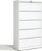 5 Drawer Lateral File Cabinet with Lock,White Metal Filing Cabinet
