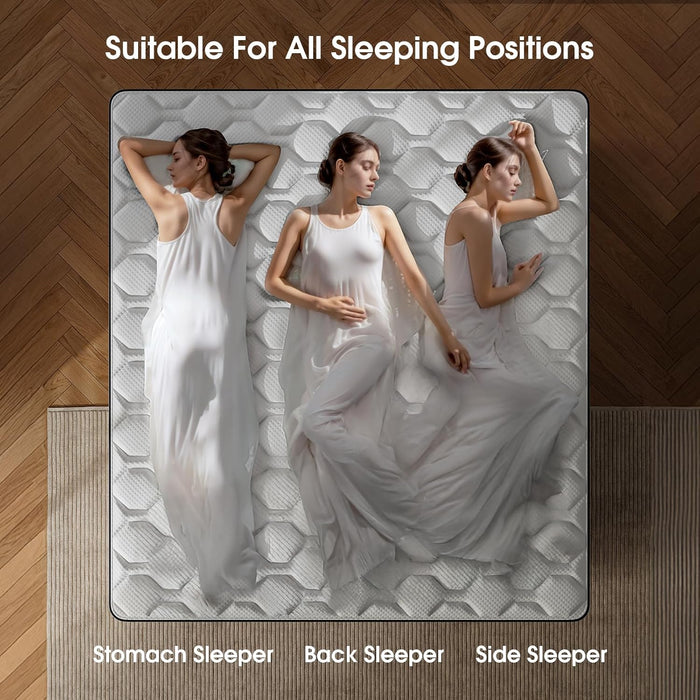 King Size Mattress,12 Inch Hybrid King Mattress in a Box,Medium Firm,Gel Memory Foam and Pocket Springs,Pressure Relief,100-Night Trial,Certipur-Us Certified