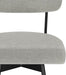 Giselle Swivel Bar Stools (Set of 2) - 29 Inch Seat Height Upholstered Metal Chairs in Light Grey Polyester Linen, Contemporary Seating for Kitchen or Bar with Cushioned Seat and Back