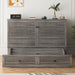Queen Murphy Bed Grey With IntegratedCharging Station