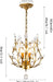 3-Light Crystal Chandeliers,Ceiling Lights,Crystal Pendant Lighting,Ceiling Light Fixtures for Living Room Dining Room Bedroom Restaurant Porch(Gold)