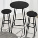 3 Piece Bar Height Patio Bistro Set, Patio Furniture Set, Outdoor round Bar Table, Steel W/Backless Bar Stools - Black