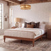 12" Japanese Joinery Solid Wood Queen Bed Frame with Turned Legs