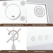 Lighted Makeup Mirror, 14"X 12" Hollywood Vanity Mirror with 9 LED Bulbs, 3 Color Lights, and Detachable 10X Magnification Mirror, 1200Mah Rechargeable, Touch Control, 360°Rotation (White)