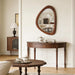 Irregular Wall Mirror, 30*20Inch Asymmetrical Wood Mirrors, Entryway Mirror
