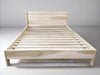 Handmade Wooden Platform Bed with Headboard for Various Sizes