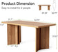 Wooden Dining Table Set for 6, 63-Inch Rectangle Kitchen Table, Modern Dinner Table for Home Dining Room, Kitchen Room, Brown