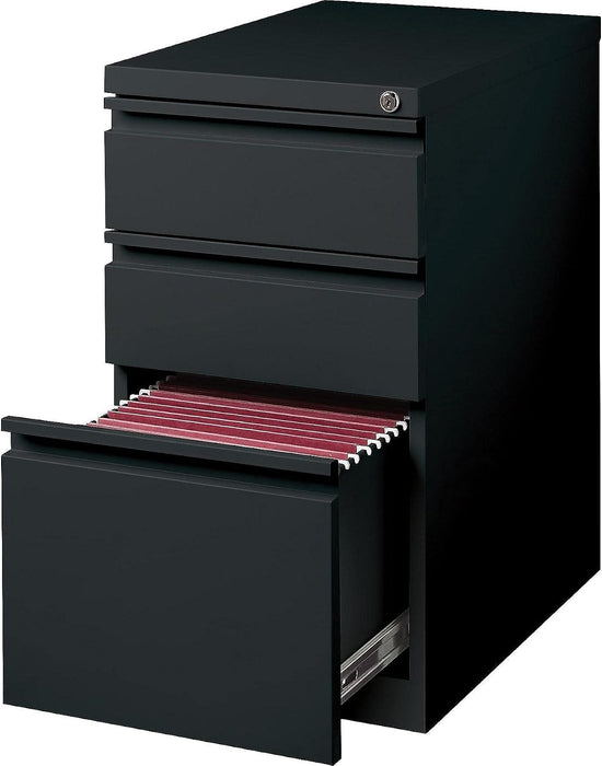 3-Drawer Vertical File Cabinet, Letter Size, Lockable, Black