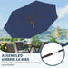 Patiokingdom 11FT Patio Umbrella,Outdoor Market Table Umbrella with Push Button Tilt and Crank,8 Sturdy Fiberglass Ribs,Uv Protection for Pool,Backyard,Garden,Deck