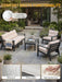 5 Seats HDPE Patio Conversation Sets, Outdoor Patio Furniture Set