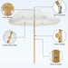 Outdoor Umbrella - Sun Protection, Rain Resistant, Windproof with Manual Open-Close Feature - Ideal for Beach, Camping, and Picnics