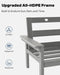 3-Piece HDPE Outdoor Patio Furniture Conversation Set