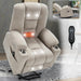 Power Lift Recliner Chair for Elderly with Massage & Heat, Chenille, Beige