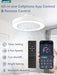 22In Enclosed Ceiling Fan with Light and Remote, White Modern Bladeless Ceiling Fan with Bright Light, Led Flush Mount Ceiling Fans for Bedroom, Living Room, Kid Room(6 Speeds, 3000-6000K)