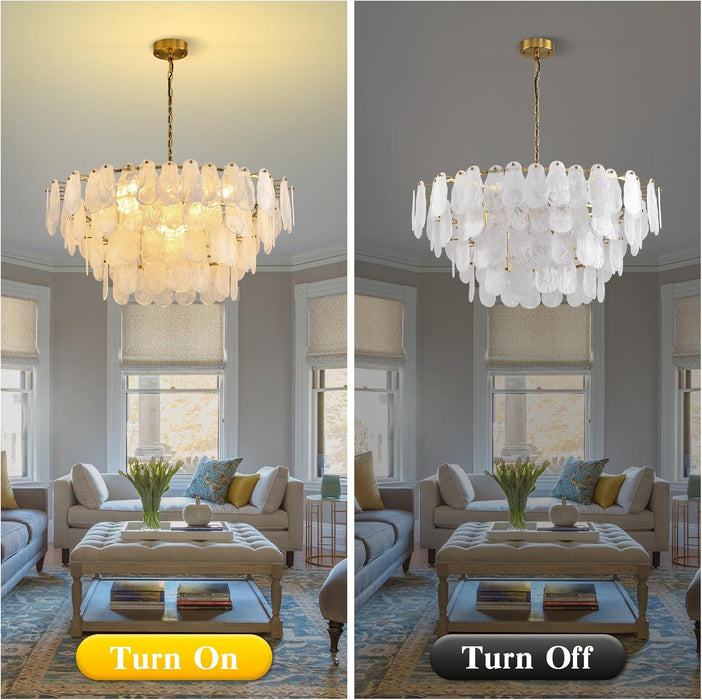 Modern Large Crystal Glass Chandelier, 39.76" Gold Luxury Hanging Pendant Light Fixture,16-Light round Cloud Ceiling Chandeliers Lighting for Dining Room Living Room Bedroom Foyer Stairway, E12