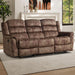 Reclining Sofa for Living Room, Extra Wide Modern Overstuffed 3 Seat Recliner Manual Sofa Chair, Breathable Soft Fabric and Padded Seat, Brown