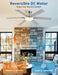 Modern Nickel Ceiling Fan Silent Brushed Steel Finish