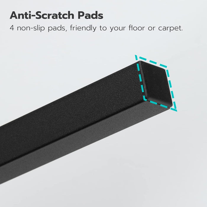 Bar Stools Set, 24 Inch PU Upholstered Height Stools with Footrest, Easy to Assemble, for Restaurant, Kitchen, Bar Counter, Party Room, Black BB06BY01