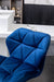 Breni Velvet Diamond Tufted Swivel Adjustable Height Barstools, Set of 2, Blue