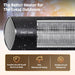 Electric Outdoor Indoor Heater, 1500W Patio Infrared Heater with Adjustable Standing, IP55 Waterproof Wall Mounted with 3 Heat Levels and Tip-Over & Overheating Protection, 2024 Upgrade