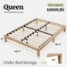 12 Inch Queen Solid Wood Platform Bed with Wooden Slats, No Box Spring