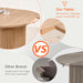 70.8" Oval Table for 4 6 Person, Modern Farmhouse Kitchen Dinner Table for Living Receiption Room, Natural