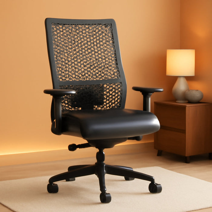 Ignition 2.0 Reactiv Ergonomic Office Chair with Lumbar Support, Breathable Flex-Back Adjustable Office Chair, Synchro-Tilt Recline, Swivel Wheels - Home Office Desk Chair for Back Pain - Black