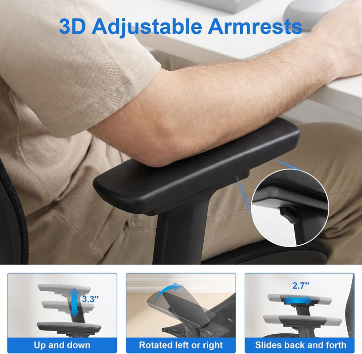 Ergonomic Office Chair,Comfy Desk Chair with Lumbar Support