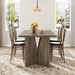 Rectangular Dining Table 70.9 Inches Grey Farmhouse