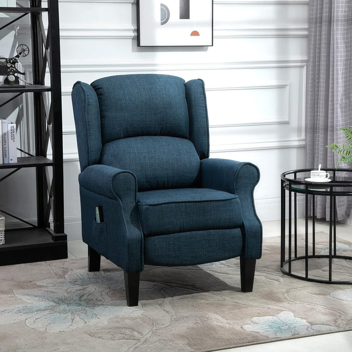 Modern Linen Recliner with Heat and Vibration