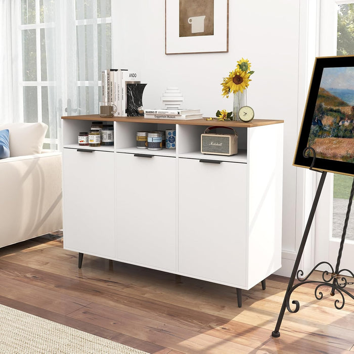Sideboard Cabinet, 47" Kitchen Buffet Cabinet W/Storage Compartment