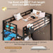 Twin Over Twin Bunk Bed WithDeskIntegrated LEDLighting