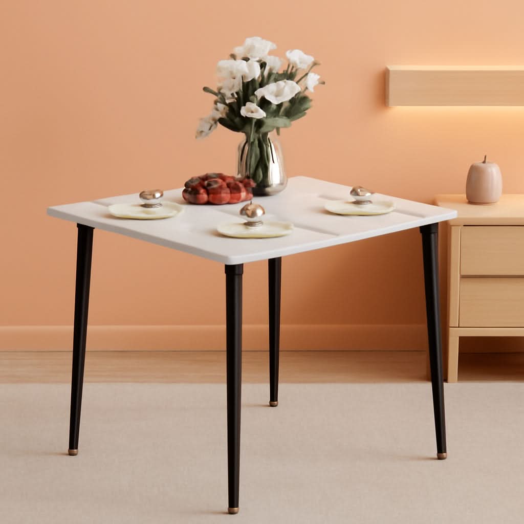 32 Inch Sintered Stone Dining Table With Black Legs — ShipItFurniture