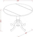 DLT-OAK-TP Dublin Dining Room Table - a round Kitchen Table Top with Dropleaf & Pedestal Base, 42X42 Inch, Oak