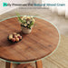 47 Inch round Dining Table for 4-6, Solid Wood Kitchen Table with Cross Base, Modern Kitchen & Dining Room Furniture, Farmhouse Accent Dinner Table for Kitchen Living Room, Light Brown