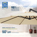 10Ft Patio Umbrella with Base Included, Outdoor Offset Cantilever Umbrella with Sandbag Base for Backyard, Garden and Pool, Easy to Tilt and Crank, Beige