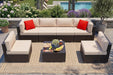 7 Pieces Patio Furniture Sets, Outdoor Sectional Patio Sofa Set