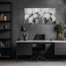 Flower Canvas Wall Art for Bedroom Women Black and White Painting | 20 X 40 Inch Girls Room Decor,Floral Painting Wall Decor,Office Decorations for Women,Living Room Wall Art