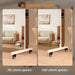 67" X 40" Large Full Length Rolling Mirror with Wheels, White