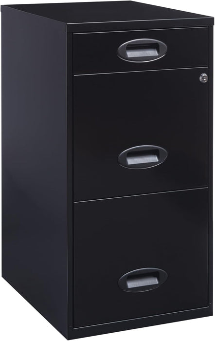 ® SOHO 18"D 3-Drawer Organizer Vertical File Cabinet, Black