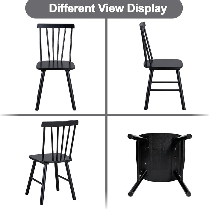 Windsor Dining Chairs Set of 4,Spindle Back Dining Chairs