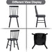 Windsor Dining Chairs Set of 4,Spindle Back Dining Chairs