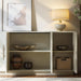 67IN White Fluted Sideboard Buffet Cabinet with Storage