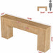 70.86" Long Fluted Console Table, Farmhouse Rectangular Entryway Table with Wooden Double Base, Narrow Wood Sofa Table behind Couch for Entrance, Hallway, Foyer, Living Room, Brown