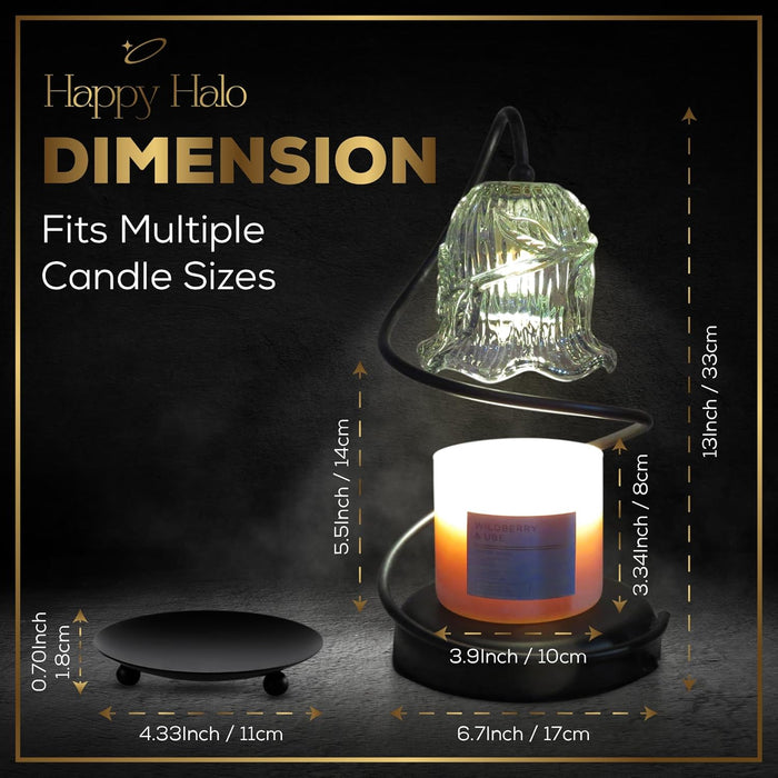 Candle Warmer Lamp with Wireless Remote Control, Timer Dimmer, 2 Bulbs + Bonus Candle Trays – Candle Warmers for Jar Candles, Gifts for Women Mom, Bedroom Decor, House Warming Gift