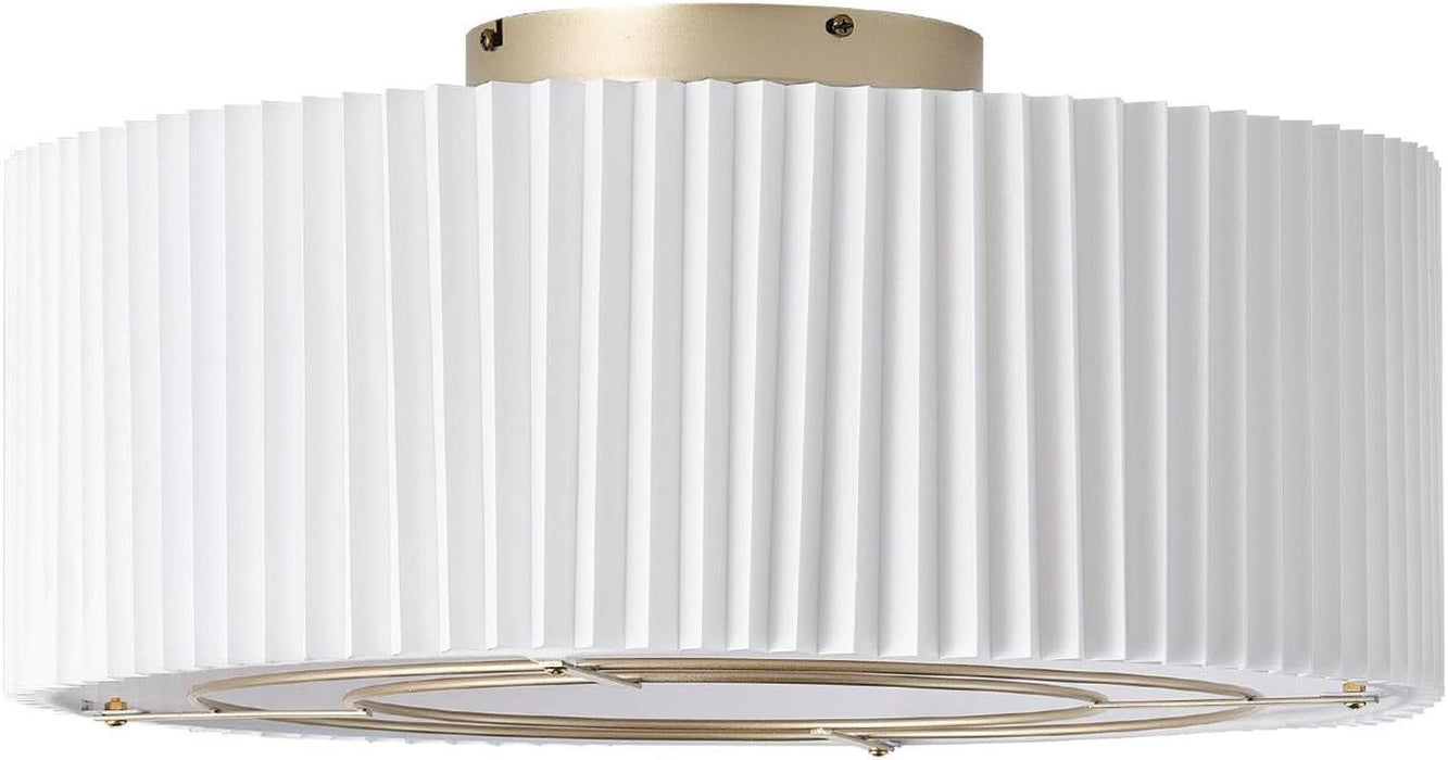 20" Low Profile Ceiling Fans with Lights, Flush Mount Boho Ceiling Fan with Light Remote Control, Bladeless Caged 6 Speeds for Bedroom, Nursery, Living Room