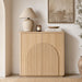 CHITA Sideboard Buffet Cabinet with Storage, Small Storage Cabinet with Doors and Shelves for Living Room Accent, Bar, Kitchen, Oak