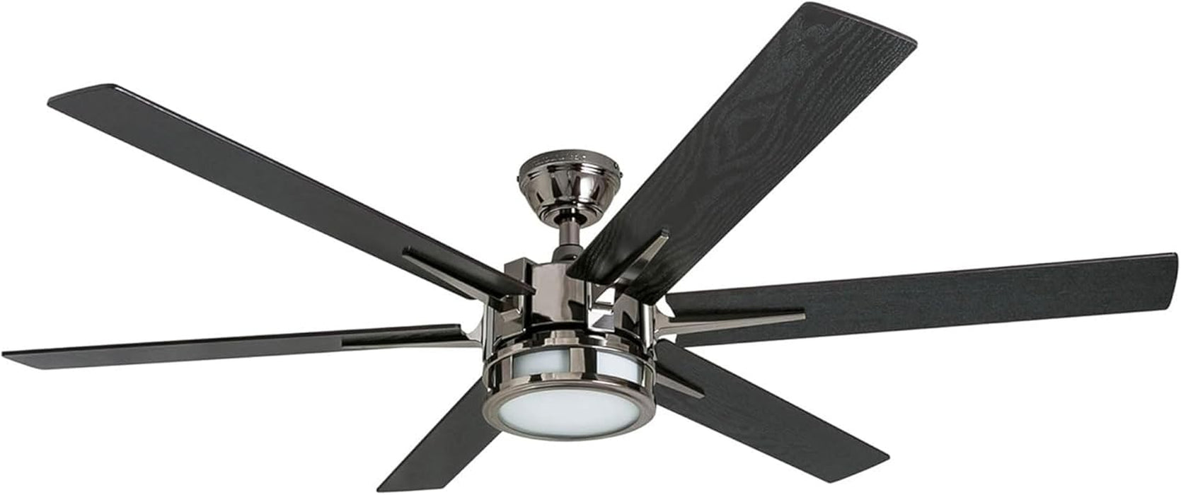 Ceiling Fans Kaliza Modern 56 Inch Ceiling Fan with Light, Remote Control Fan, LED Indoor Fan with 6 Blades, Black Pine and Pewter Blade Finish Options, Matte Nickel (51626-01)