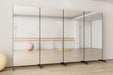 71" X 31" Oversized Mirror on Wheels Black Glassless 360°Huge Dancing Rolling Dance Studio Full Length Standing for Home Gym Workout Large (Black Rolling Mirror 71" X 31", Large)